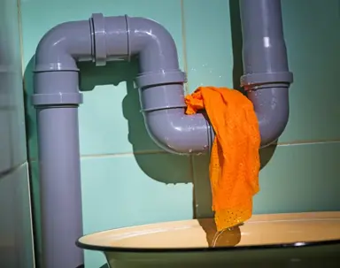 Water leak from a pipe