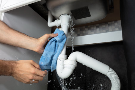 Leaking sink pipe