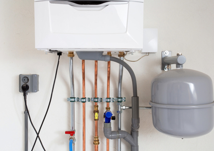 gas valve on a hot water tank