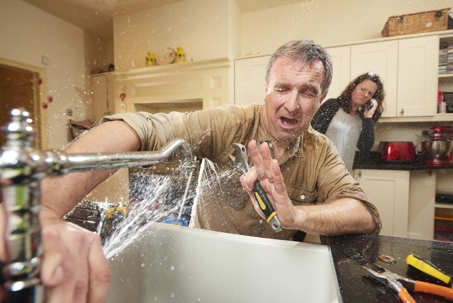 Sink leaking furiously