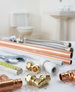 PVC Pipe and Copper Pipe with Compression Adaptor