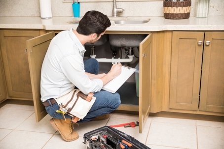 Undersink pipe inspection