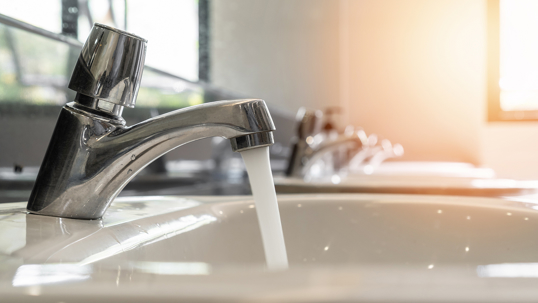 Water from faucet