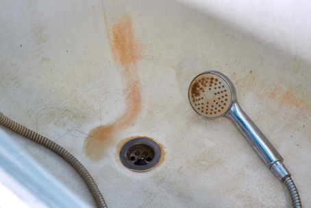 Dirty shower area