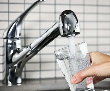 water from sink faucet